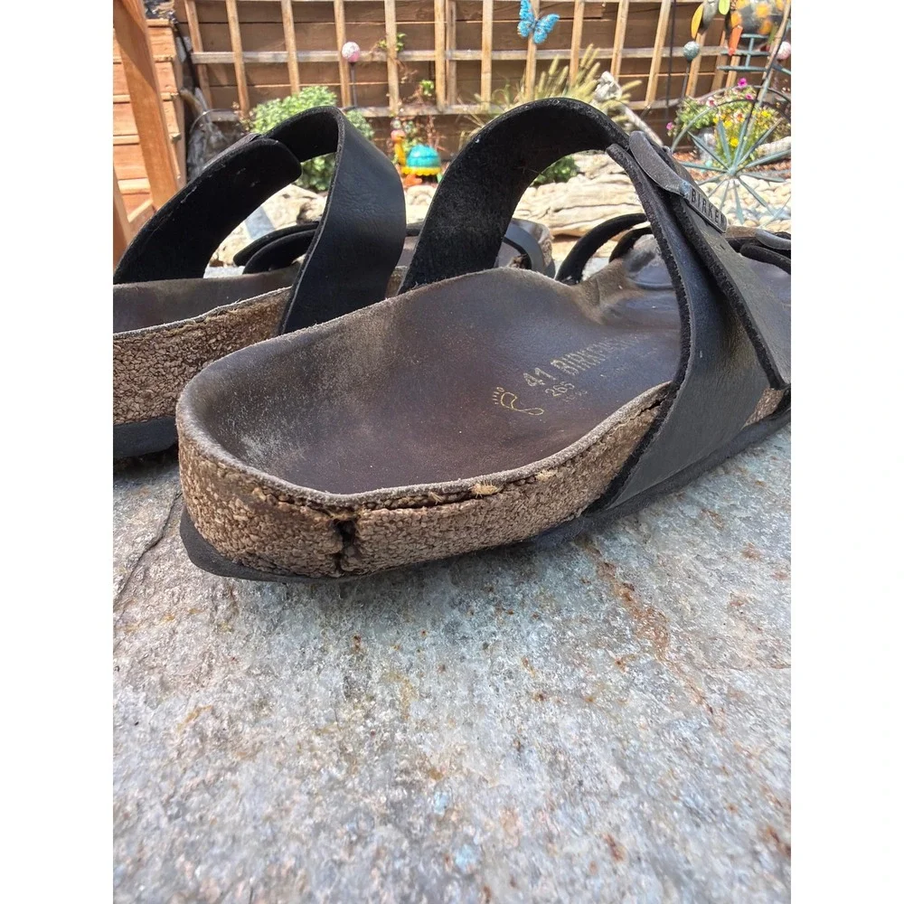 Birkenstock Mayari Black Birko-Flor Toe Loop Sandals Mens 8 L10 M8 EU 41